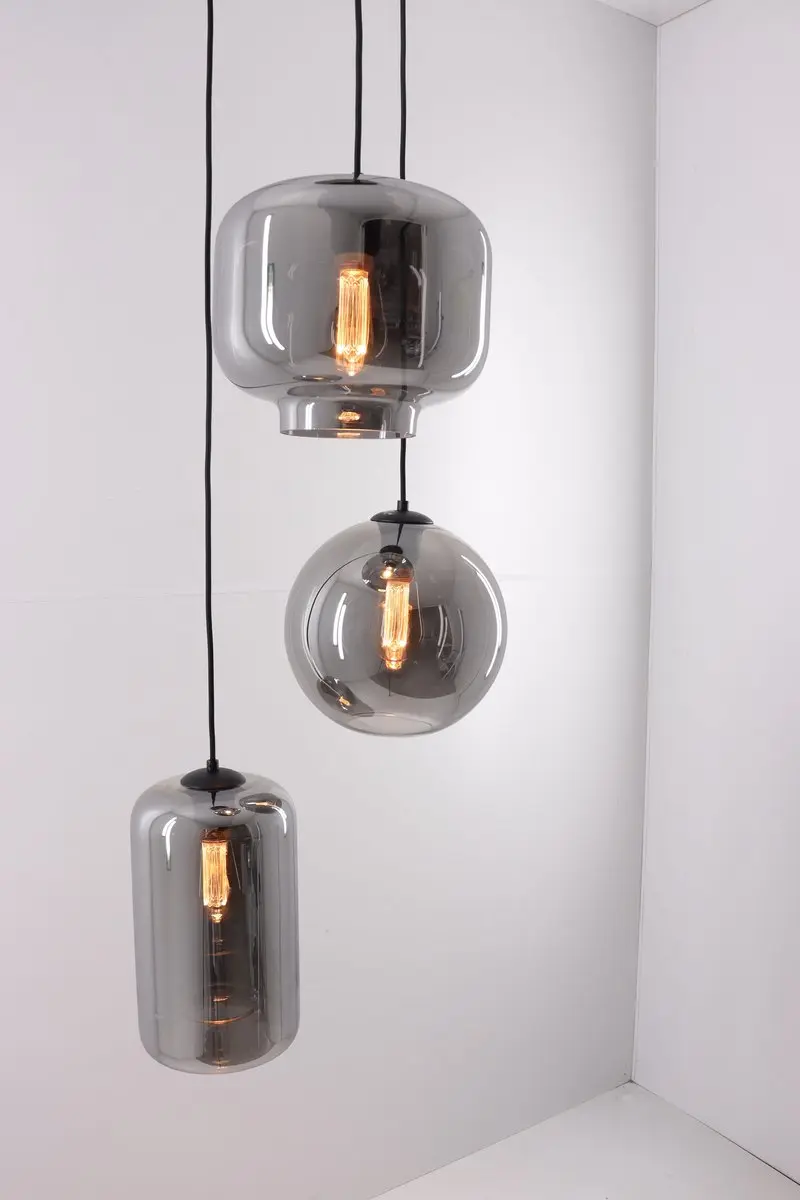 Globo EEF Hanglamp Smoke 3-lichts - Warm wit