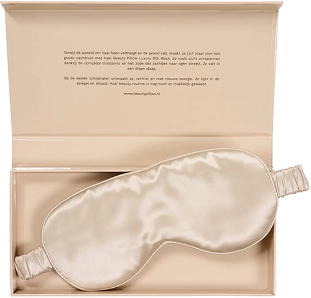 Beauty Pillow Luxury Silk Mask 100% Mulberry Zijde 22 Momme - Champagne