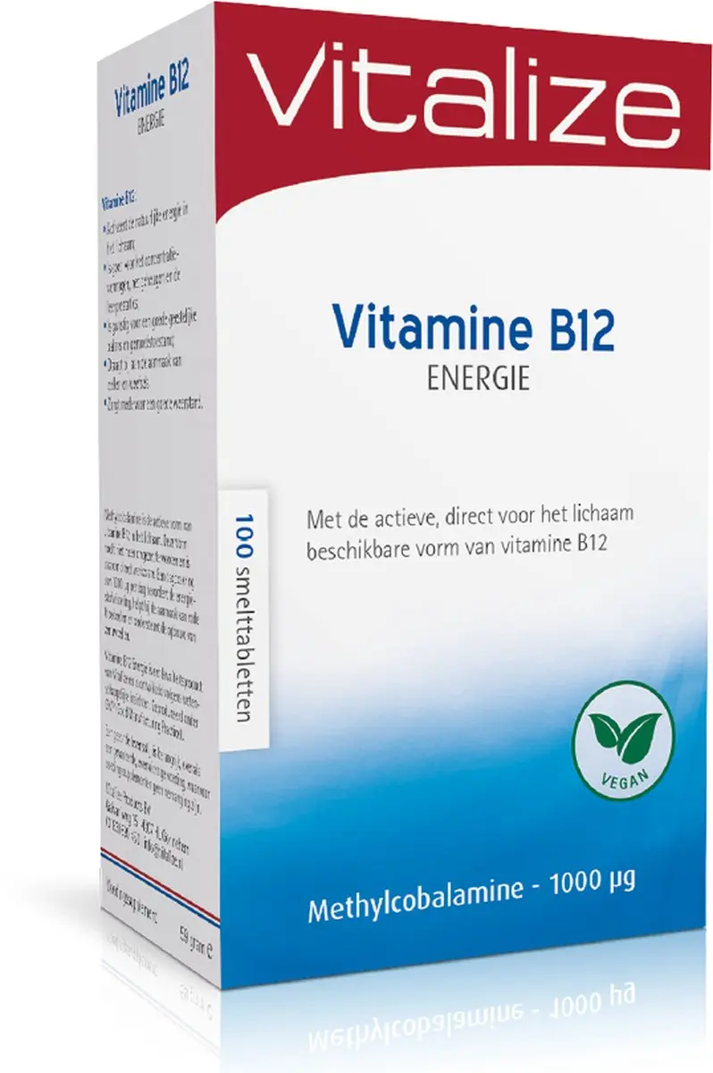 Vitalize Vitamine B12 Energie Smelttabletten 100 Stuks