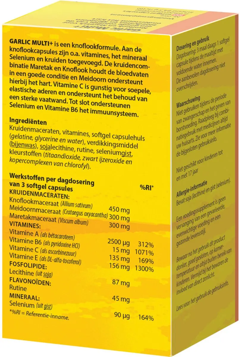 Bloem Garlic Multi+ Voedingssupplement 100 Capsules