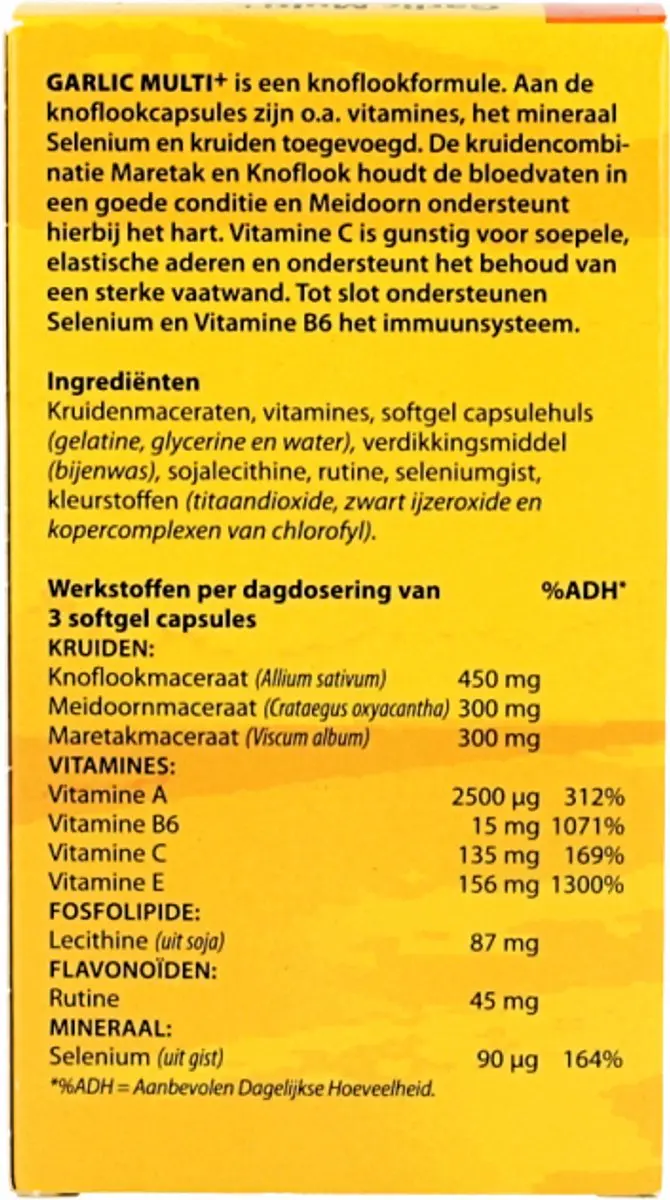 Bloem Garlic Multi+ Voedingssupplement 100 Capsules