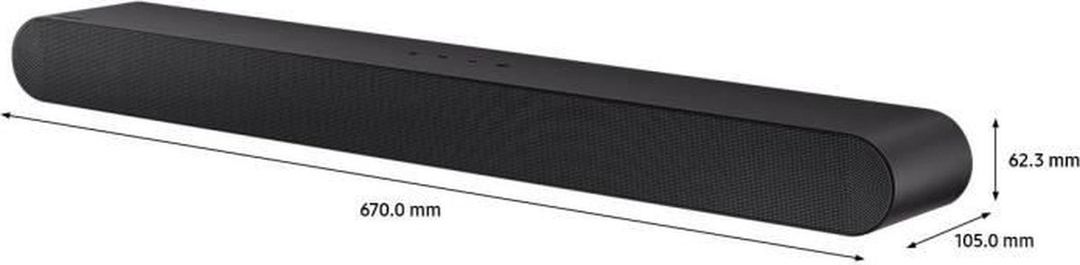 Samsung HW-S50B - 3.0 soundbar - grijs - 2022