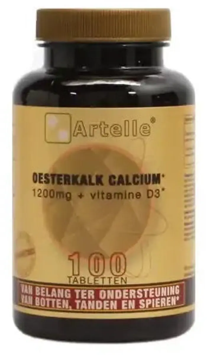Artelle Oesterkalk 1200mg Calcium + Vitamine D3 100 Tabletten