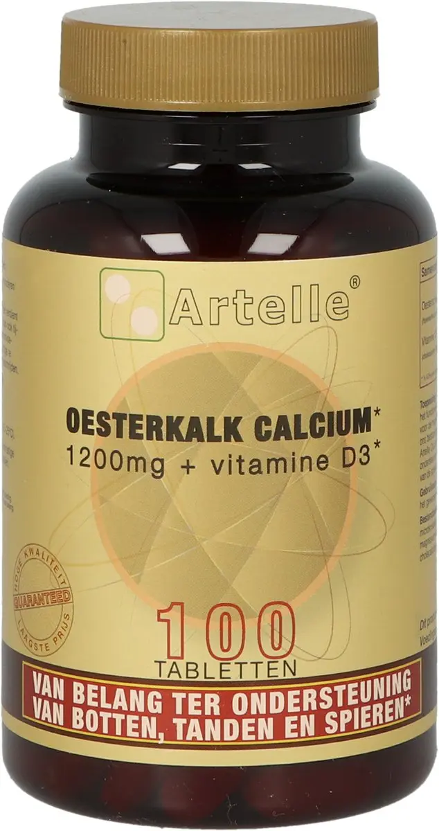 Artelle Oesterkalk 1200mg Calcium + Vitamine D3 100 Tabletten