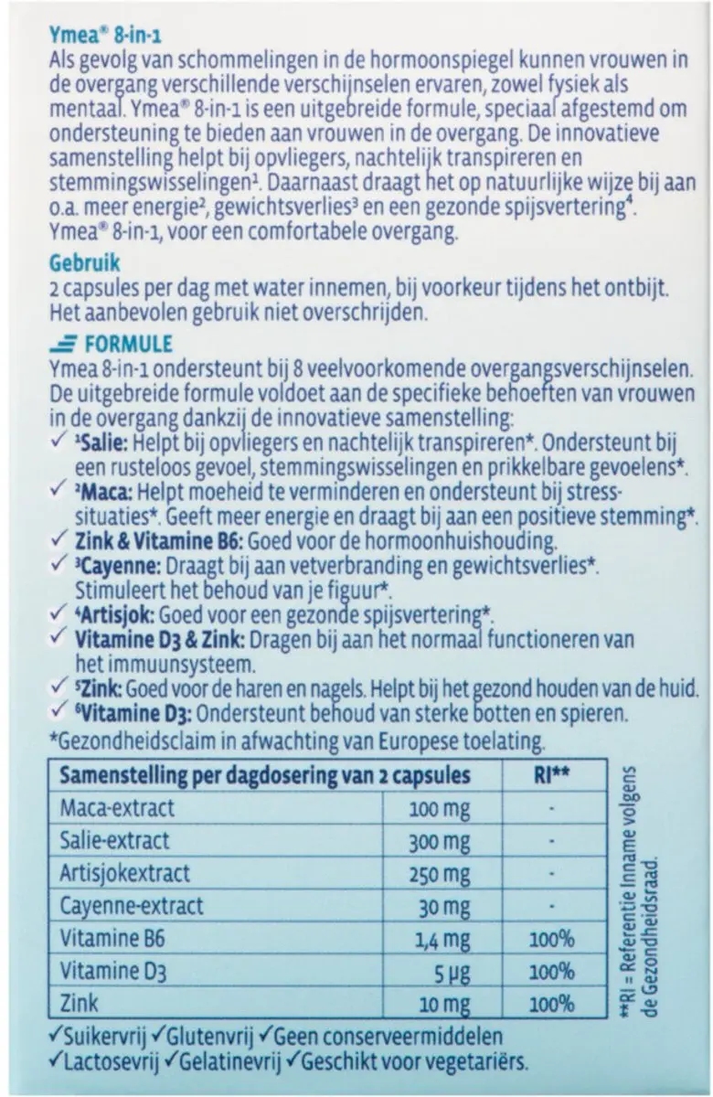Ymea Overgang 8 in 1 Capsules