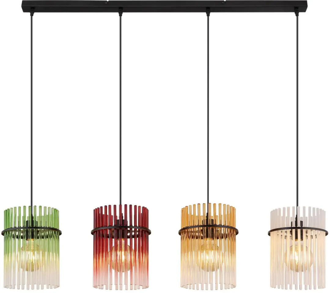 Globo Gorley Hanglamp - 4 Lichtpunten - Multicolor
