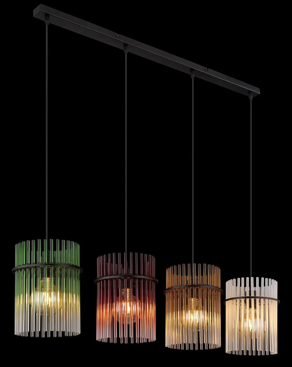 Globo Gorley Hanglamp - 4 Lichtpunten - Multicolor