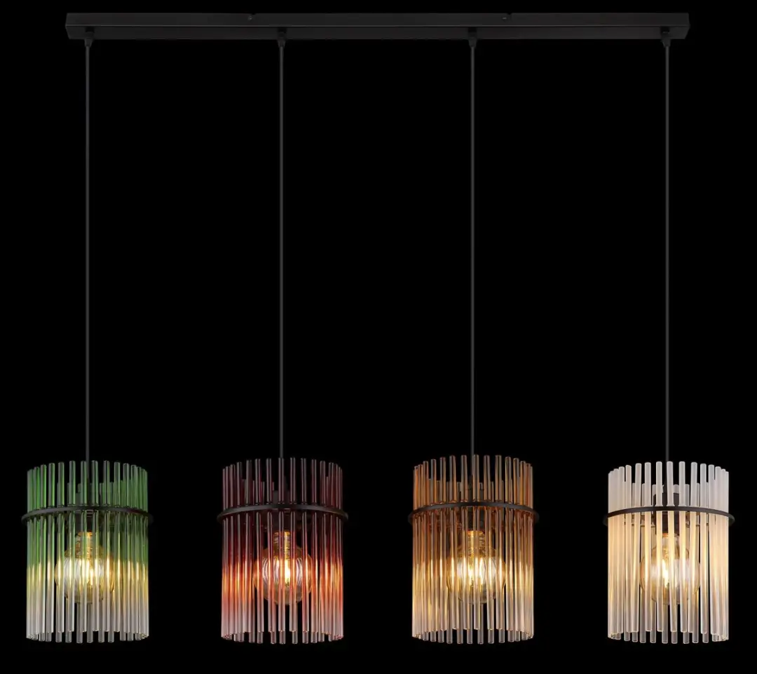 Globo Gorley Hanglamp - 4 Lichtpunten - Multicolor