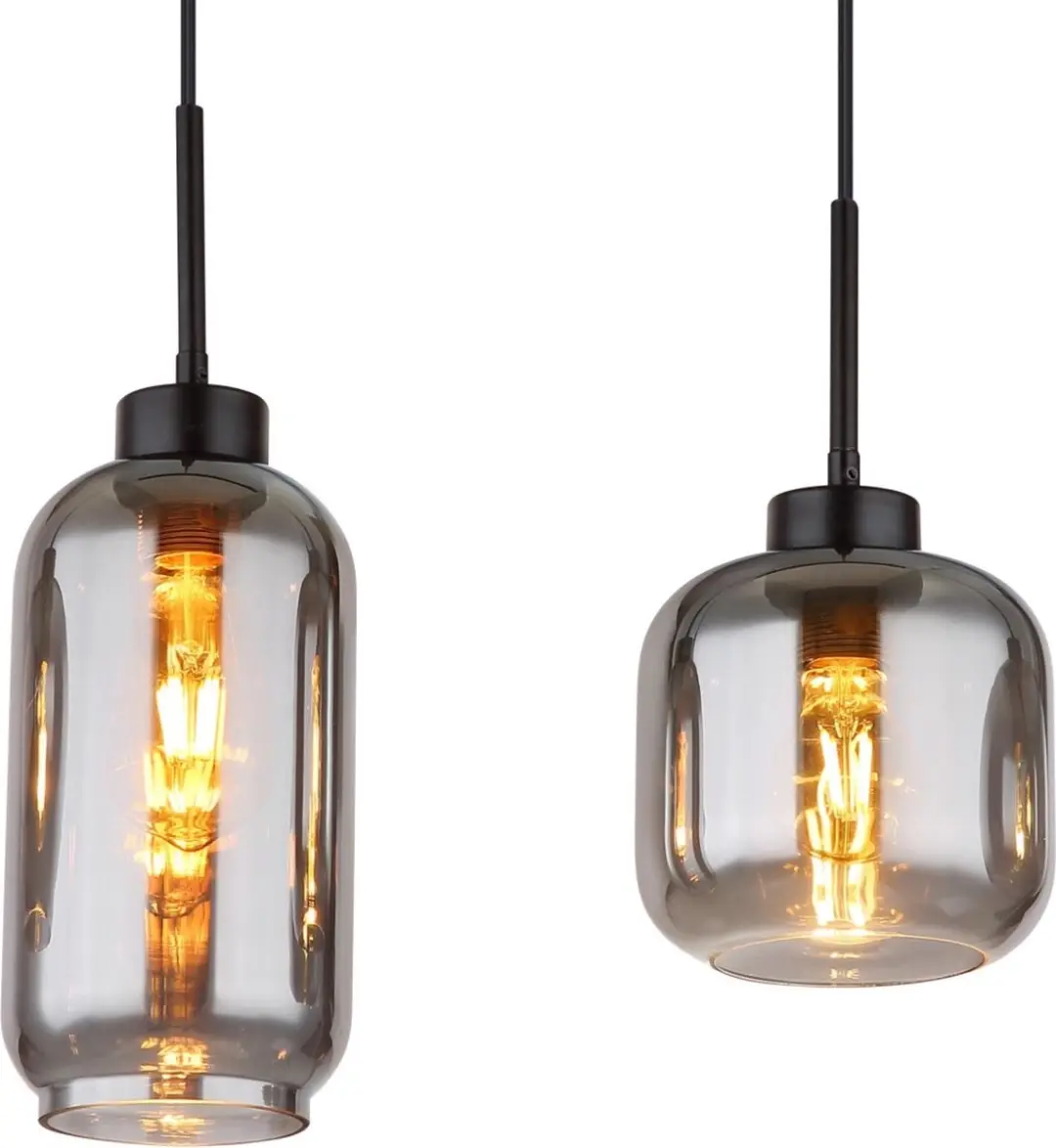 Globo Hanglamp E27 4 Lichtpunten - Zwart