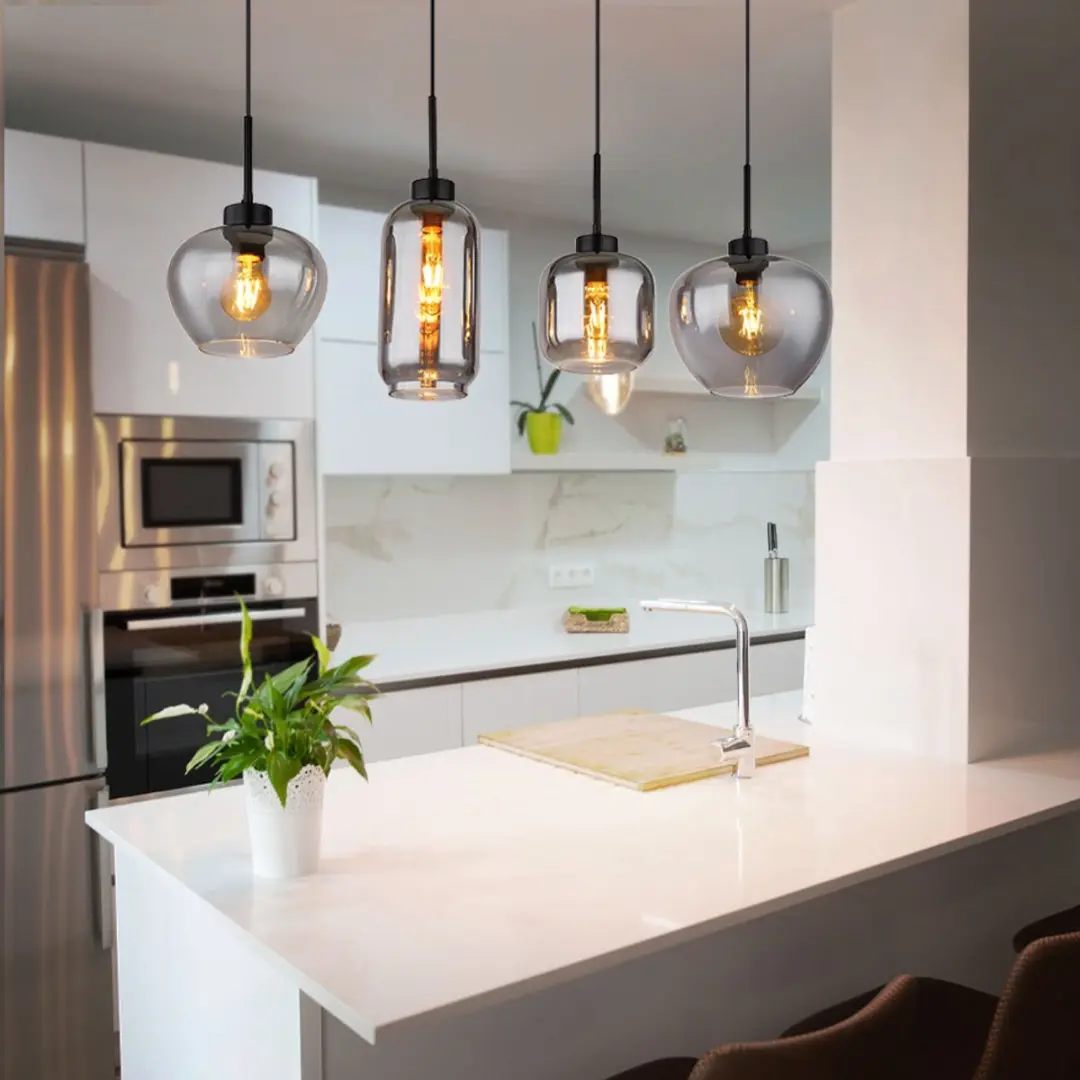 Globo Hanglamp E27 4 Lichtpunten - Zwart - afbeelding 6 van 6