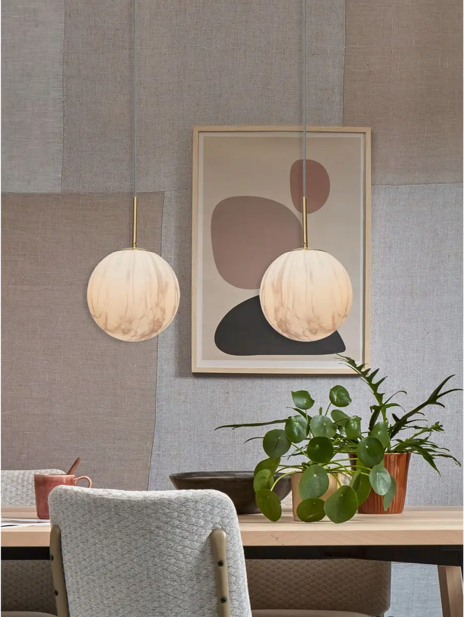 it's about RoMi Carrara Hanglamp - Ø22cm - Goud/Wit