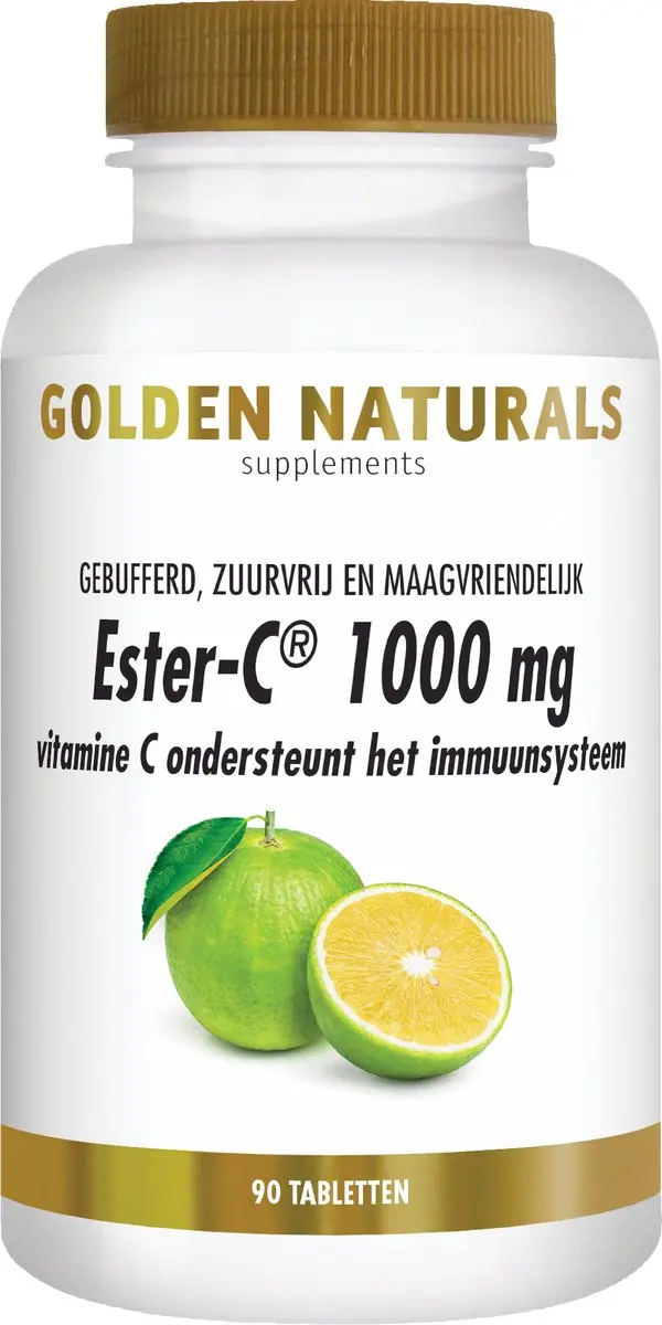 Golden Naturals Ester-C 1000mg Veganistische Tabletten - 90 Stuks