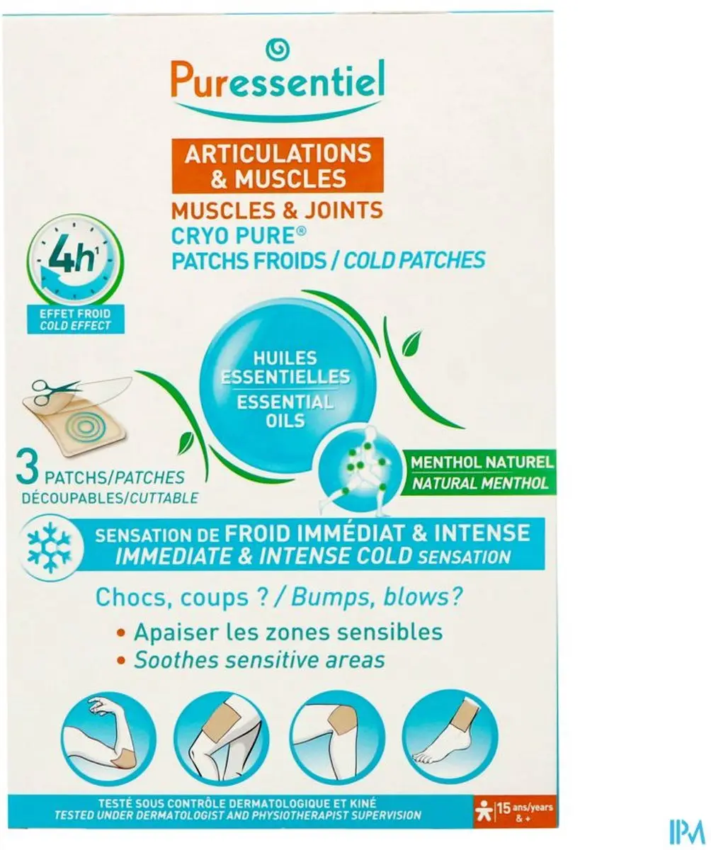 Puressentiel Gewrichten & Spieren Cryo Pure Koude Patches - 3 Stuks