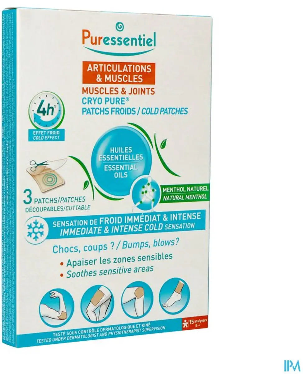 Puressentiel Gewrichten & Spieren Cryo Pure Koude Patches - 3 Stuks