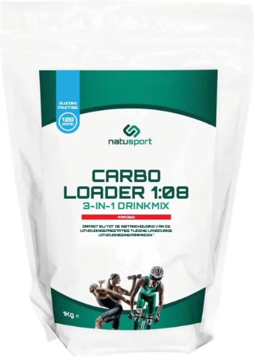 Natusport Carboloader 1:0,8 Sportdrank Aardbei 1 kg