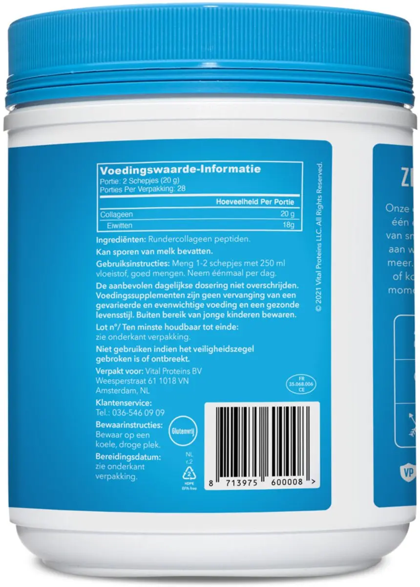 Vital Proteins Collageen Peptiden - 3x567g Voordeelverpakking