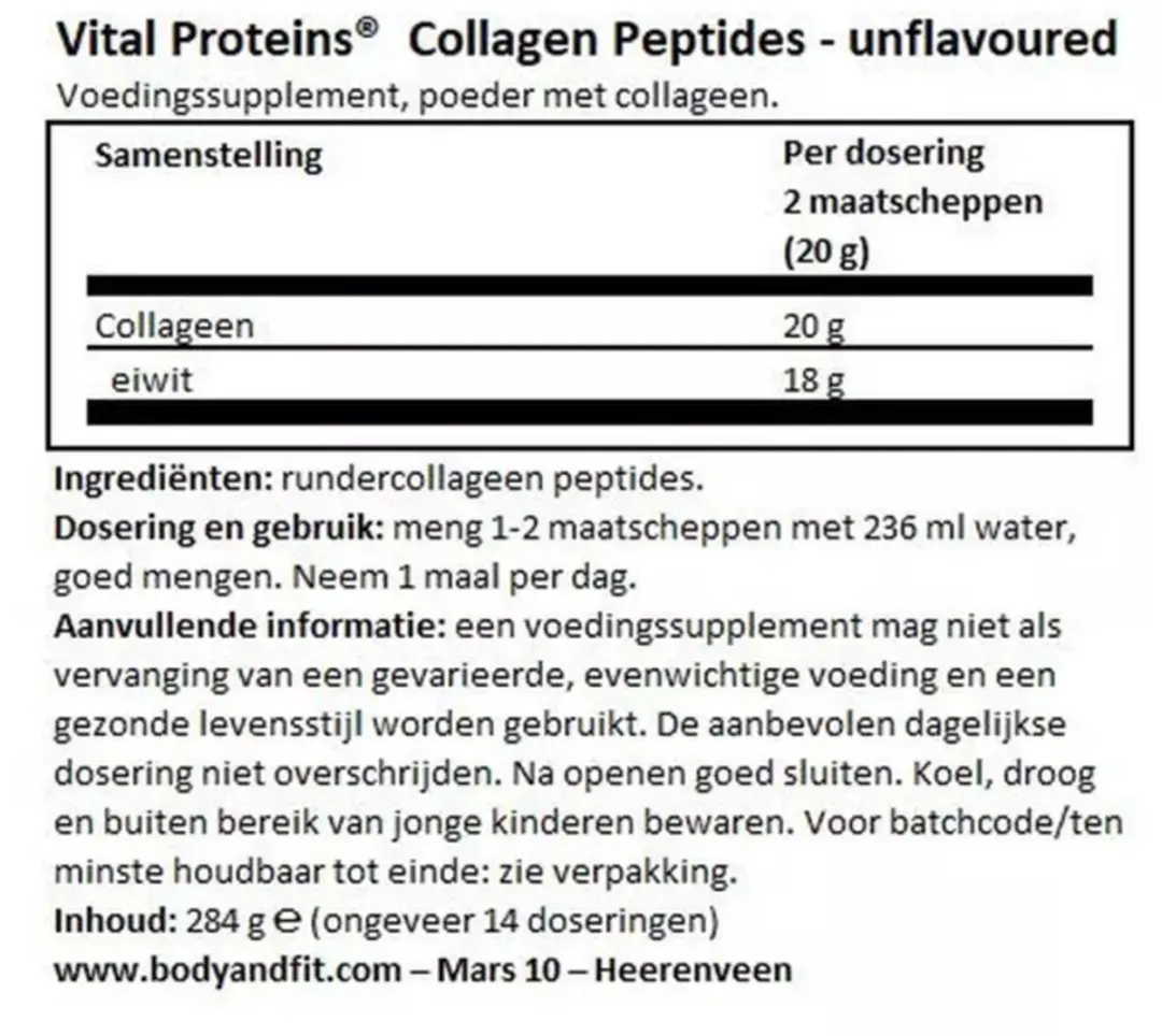 Vital Proteins Collageen Peptiden - 3x567g Voordeelverpakking