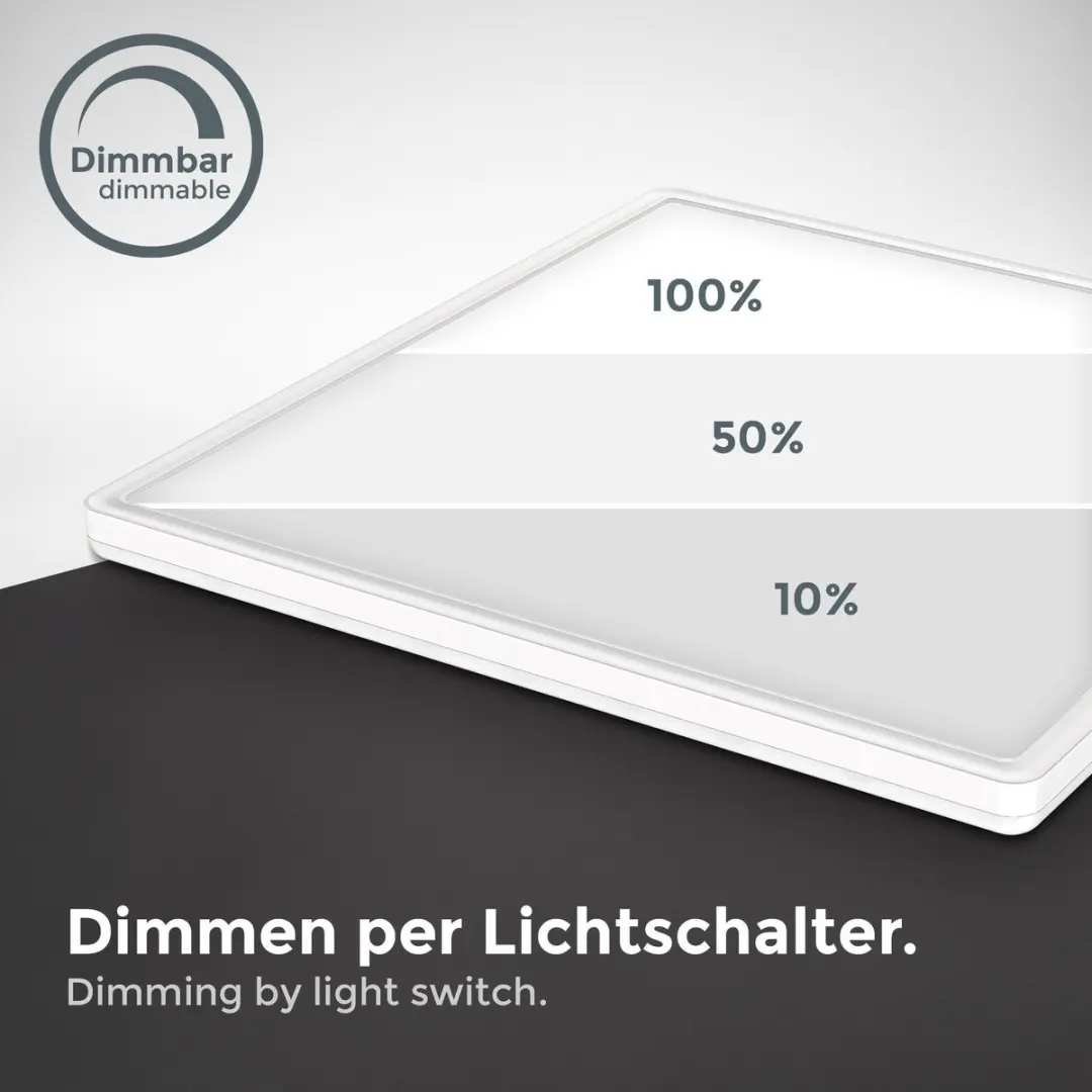 Briloner LED Plafonnière 22W 3.000Lm 42x42cm - Wit