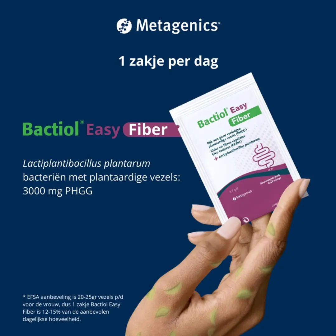 Metagenics Bactiol Easy Fiber Vezelsupplement 28 Zakjes - Sinaasappelsmaak