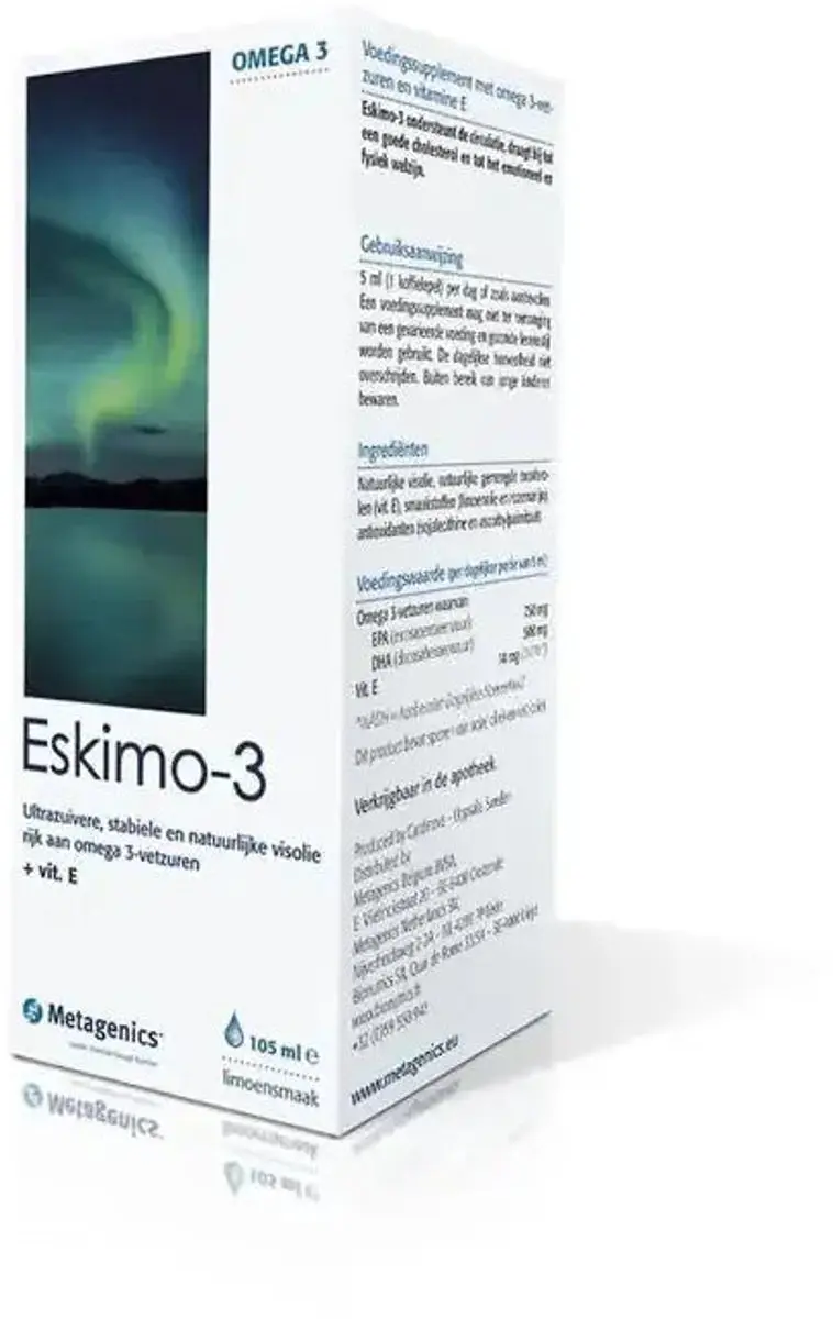 Metagenics Eskimo 3 Vloeibaar Limoen Meta - 105ml