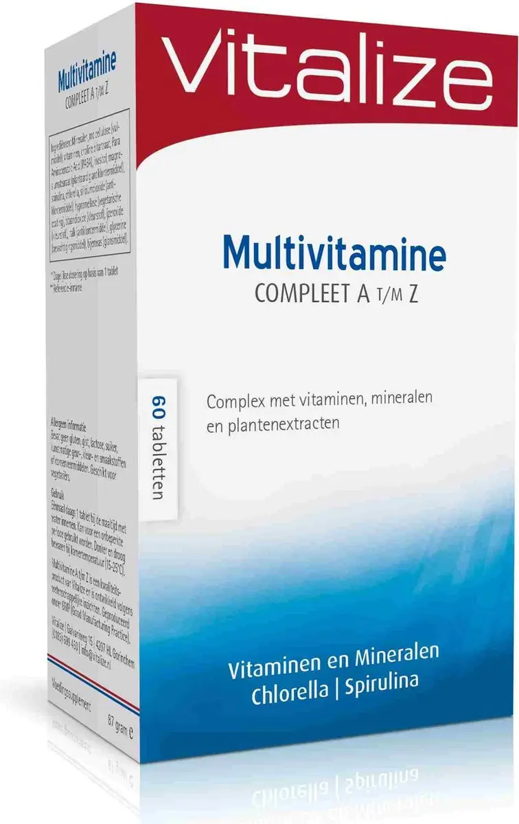 Vitalize Multivitamine Compleet A t/m Z 60 tabletten