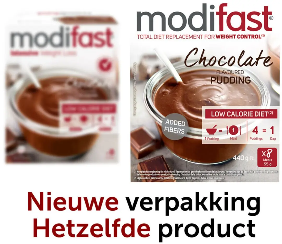 Modifast Weight Control Pudding Chocolade - 2x8x55g