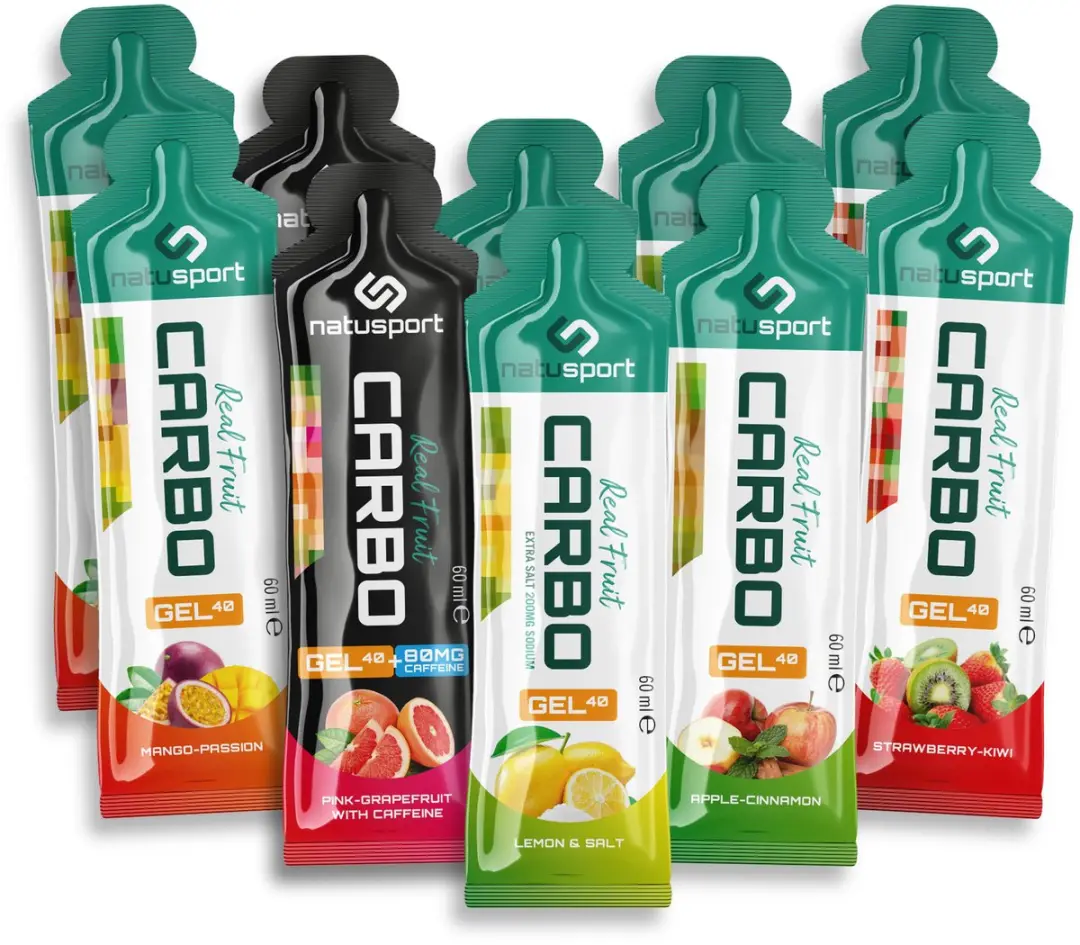 Natusport Real Fruit Carbo Gel Variety Pack - 12 Stuks