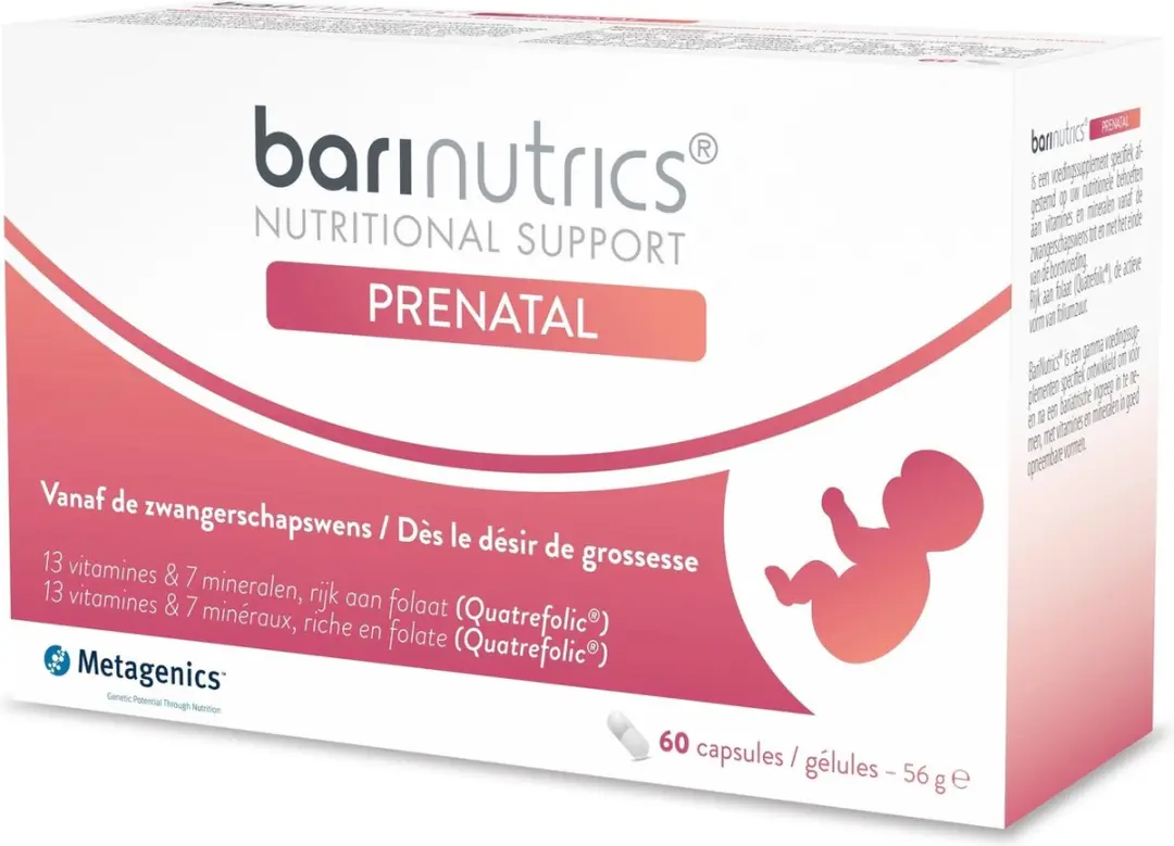 Metagenics Barinutrics Prenatal Zwangerschapssupplement 60 Capsules