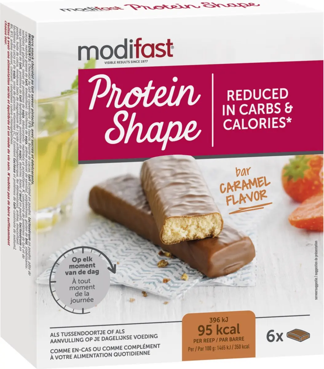 Modifast Protein Shape Reep - 6x27g - Karamel