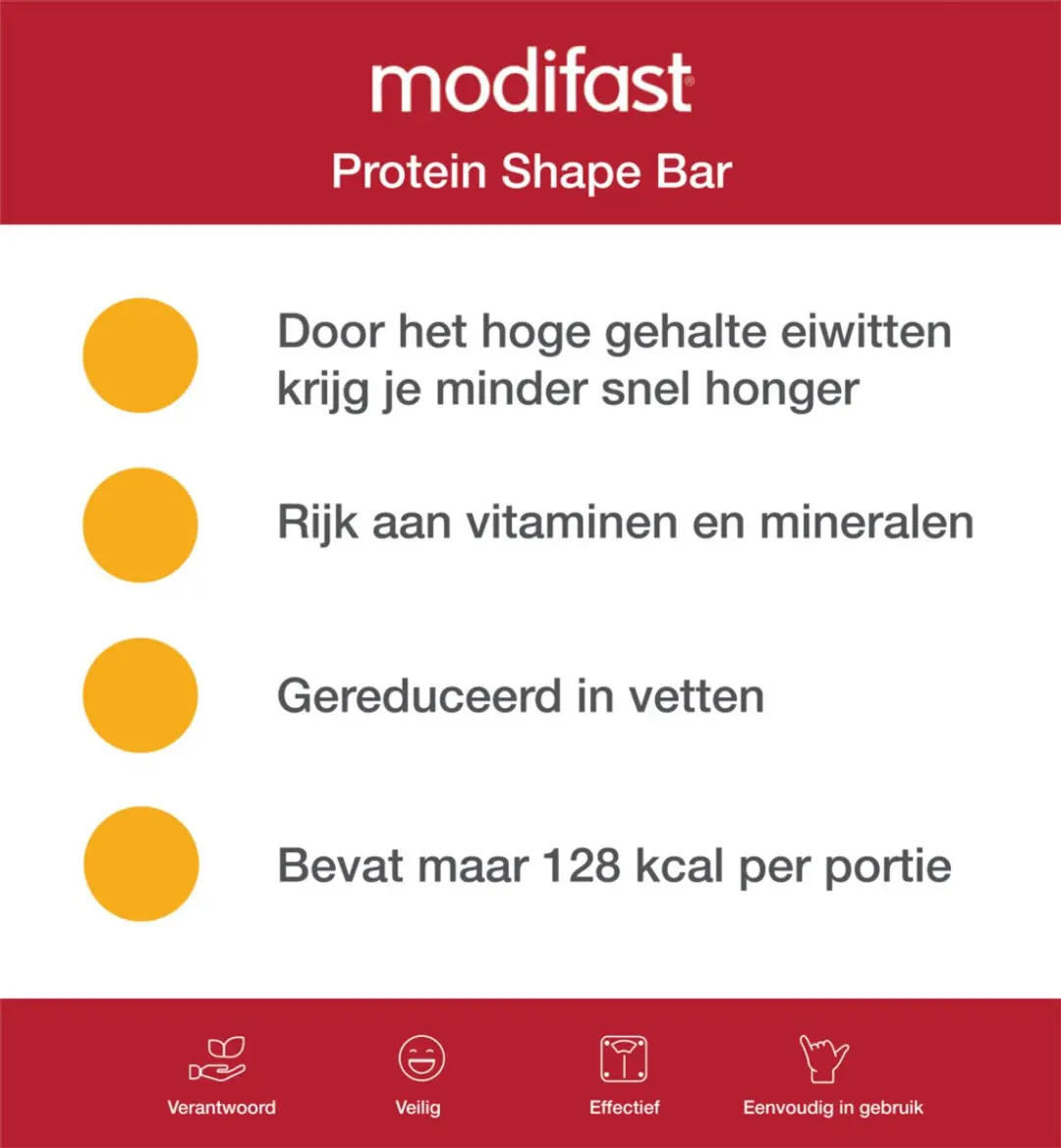 Modifast Protein Shape Reep - 6x27g - Karamel