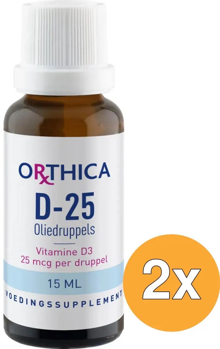Orthica Vitamine D-25 Oliedruppels 2x15ml