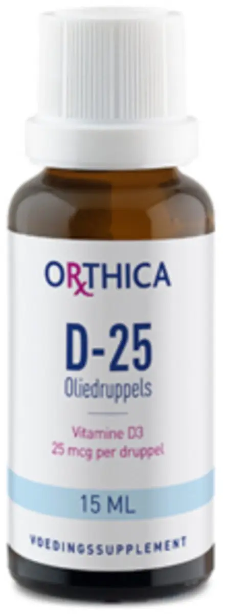 Orthica Vitamine D-25 Oliedruppels 2x15ml
