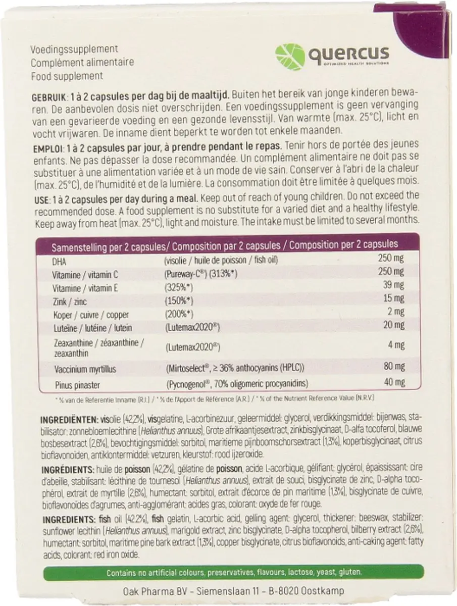 Quercus Macu-Vision 30 Capsules