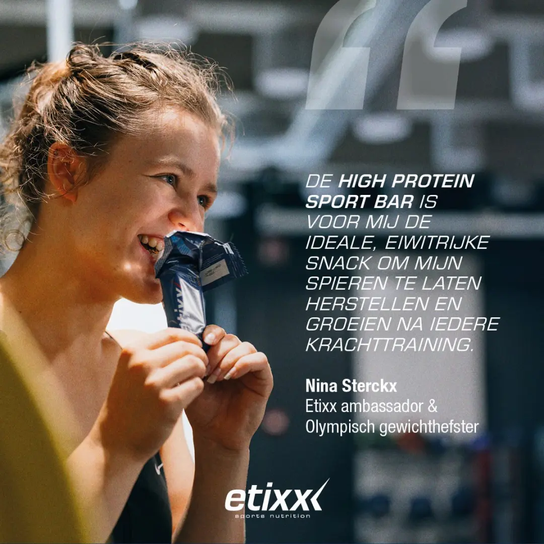Etixx High Protein Sportreep 55g - 12 Stuks - Cookie & Cream