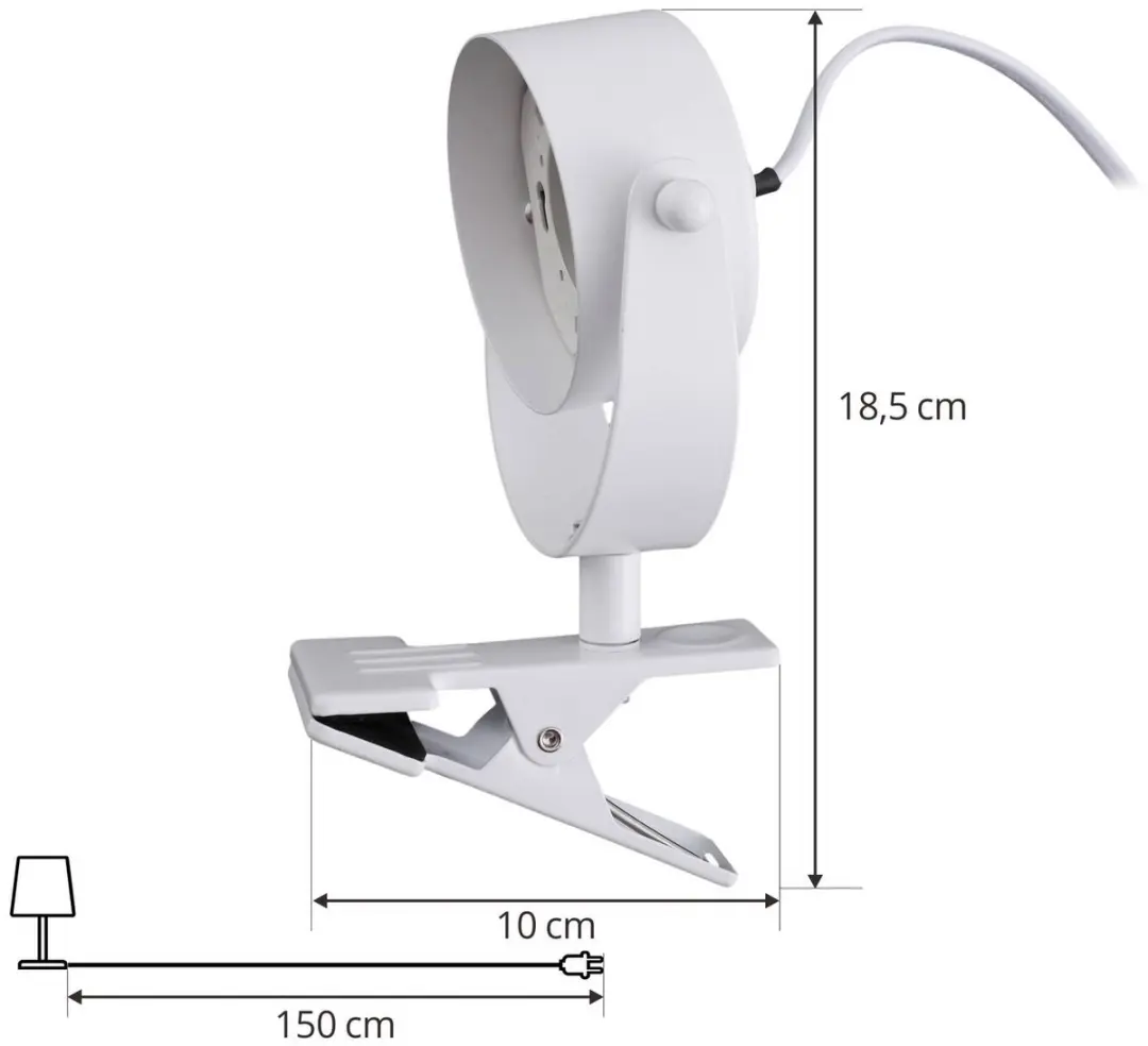 Lindby Klemlamp 11W GX53 - 1 Licht - Wit Mat