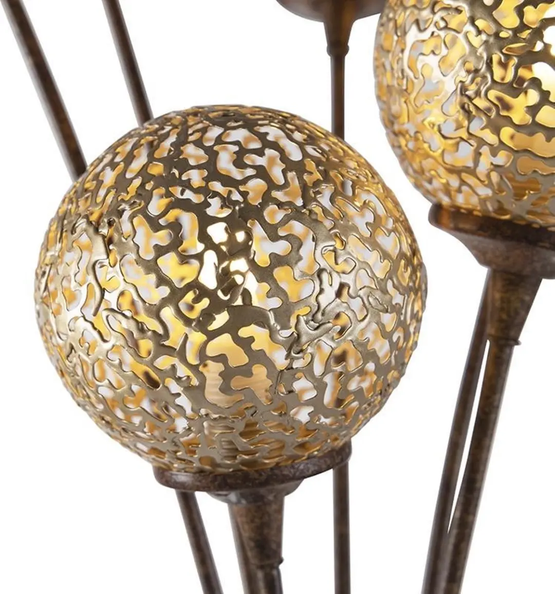 Paul Neuhaus Kreta Art Deco Vloerlamp 6-Lichts - Roestbruin