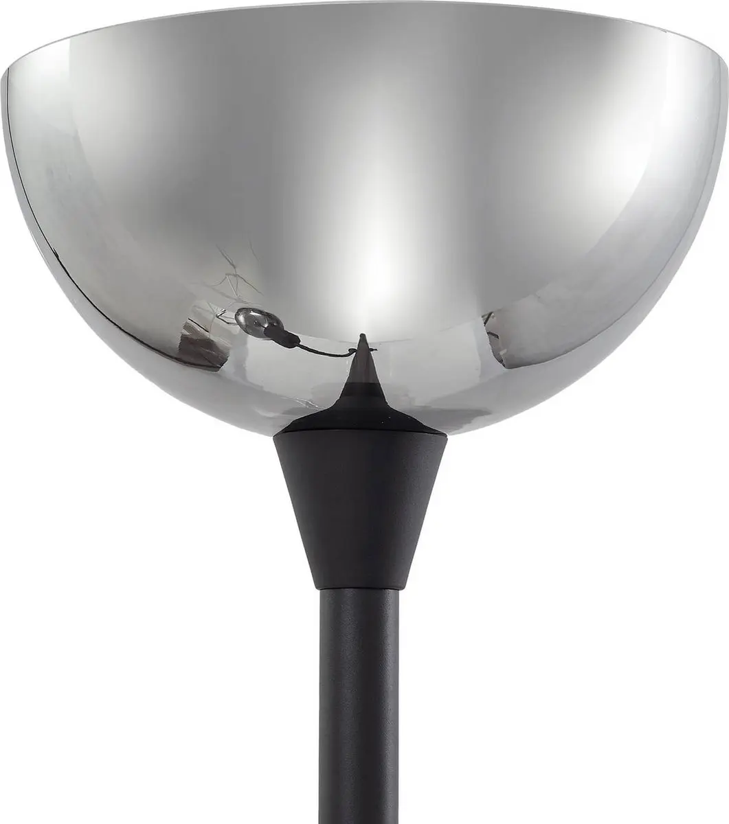 Lindby Vloerlamp 2-lichts Glas - 185cm - Grijs/Zwart
