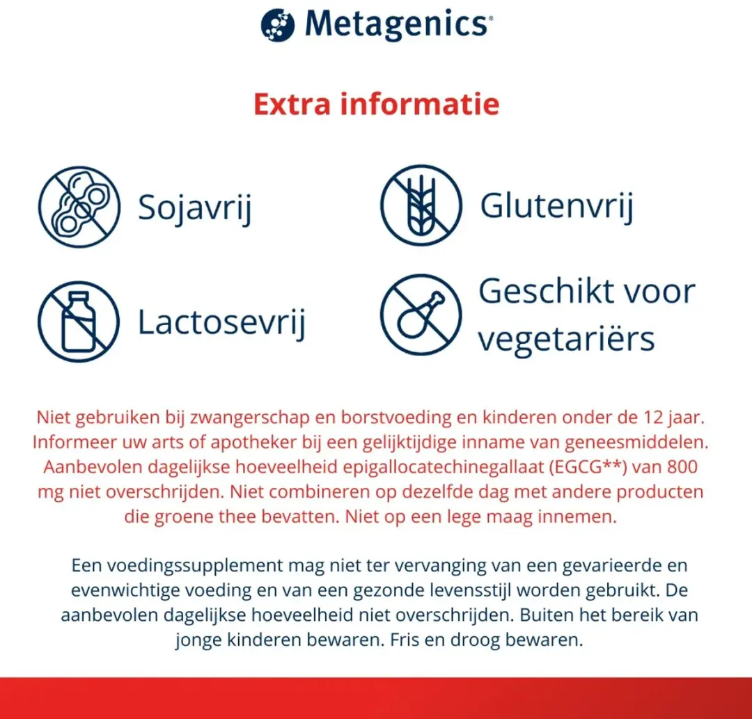 Metagenics MetaClear Tabletten 60 Stuks - 60mg