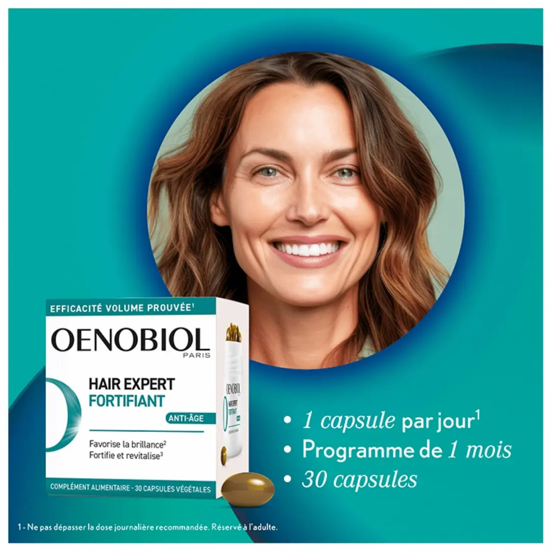 Oenobiol Hair Expert Versterkend Anti-Ageing Haar Capsules - 60 Stuks