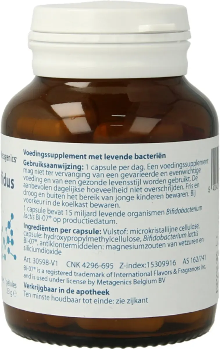 Metagenics Bactiol Bifidus Bi-07 60 Capsules