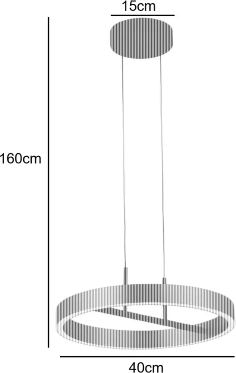 Freelight Livello Hanglamp Ø40cm - Zwart/Goud