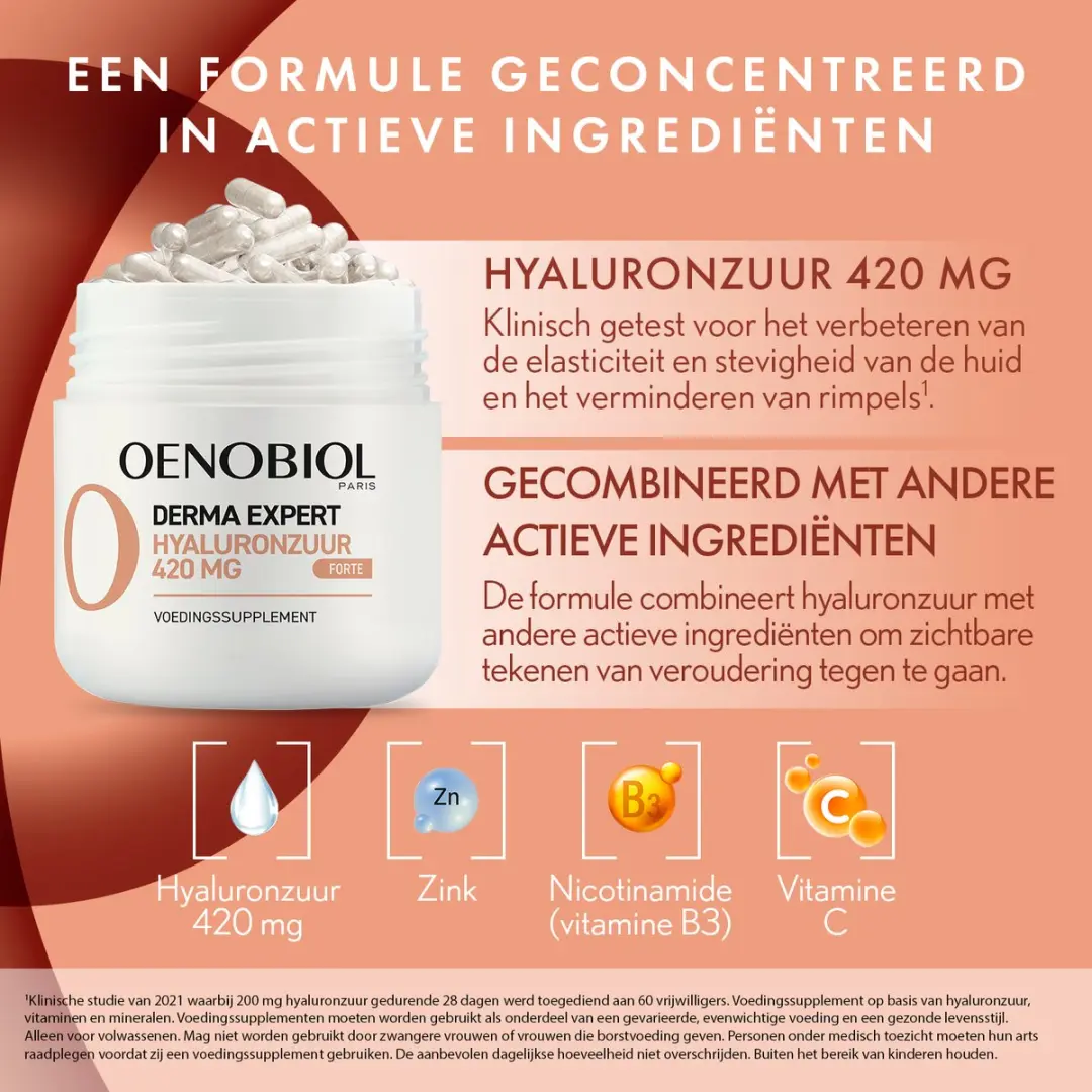 Oenobiol Derma Expert Hyaluronzuur 420mg Capsules - 60 Stuks