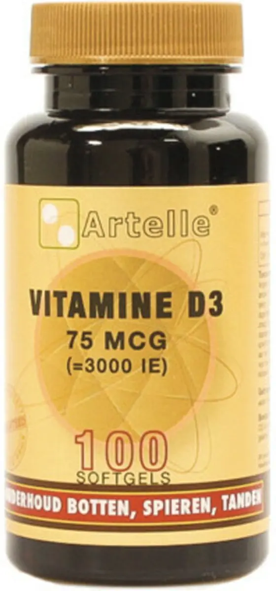 Artelle Vitamine D3 75 Mcg 3000IE - 100 Softgels