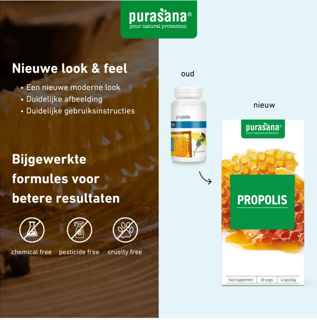 Purasana Propolis Capsules 225mg - 60 Stuks