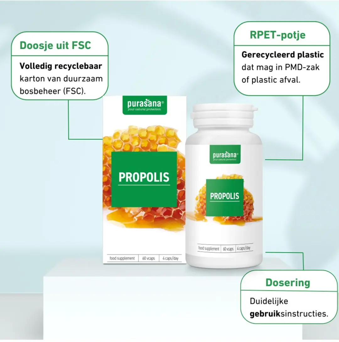 Purasana Propolis Capsules 225mg - 60 Stuks