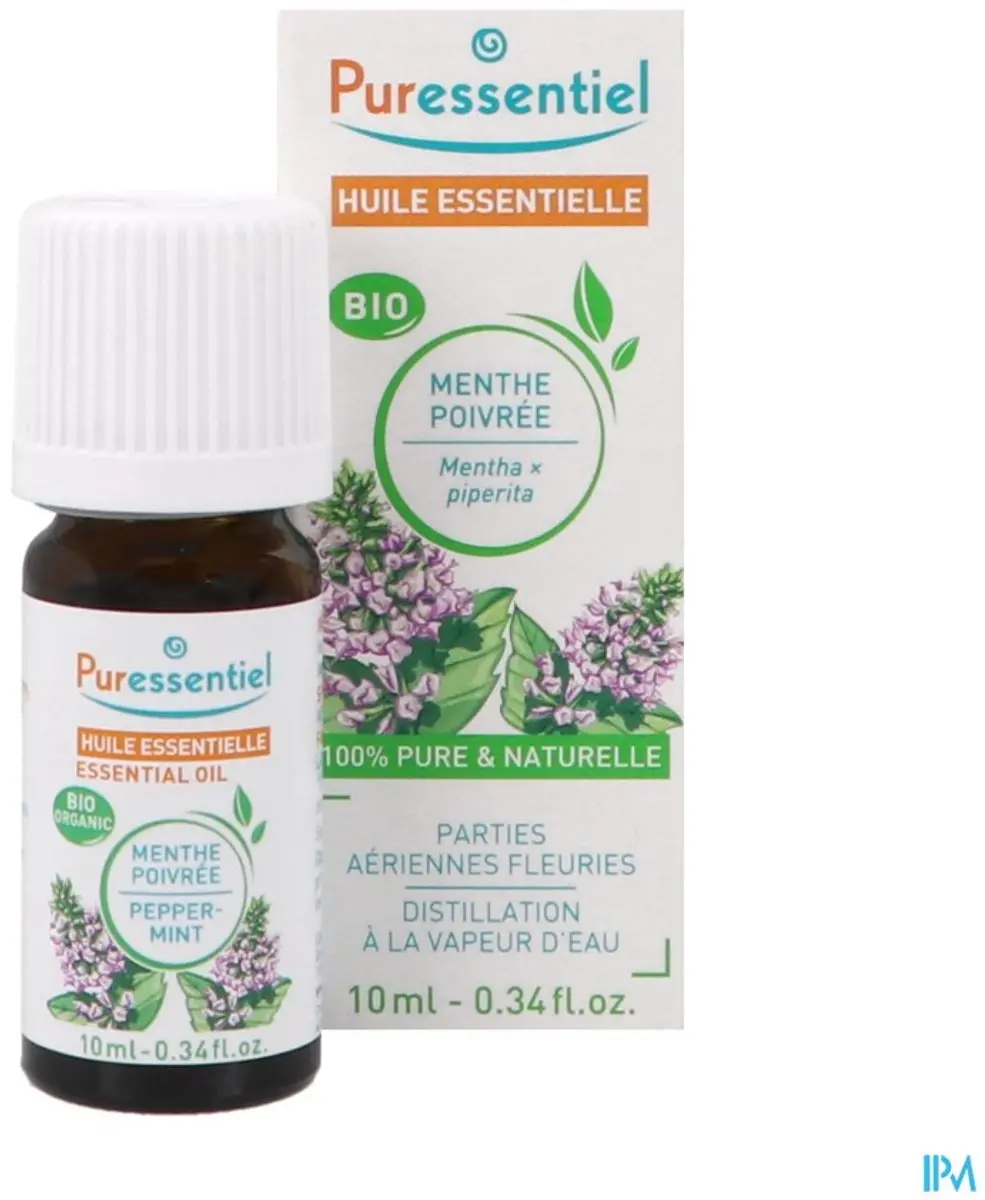 Puressentiel Pepermunt Bio Etherische Olie 10ml - afbeelding 6 van 6