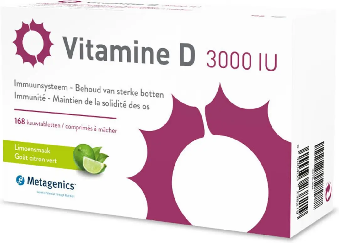Metagenics Vitamine D3 3000 IE 168 Kauwtabletten
