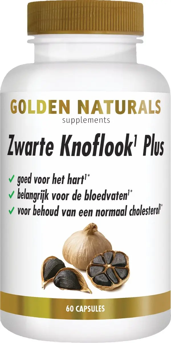 Golden Naturals Zwarte Knoflook Plus 60 Vegan Capsules