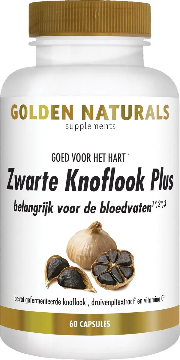 Golden Naturals Zwarte Knoflook Plus 60 Vegan Capsules