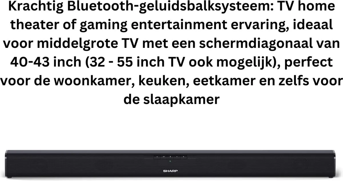 Sharp Soundbar - 80 cm - Zwart